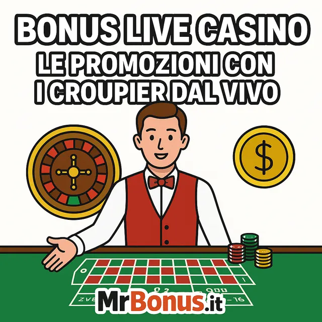 Illustrazione di un croupier dal vivo dietro un tavolo della roulette