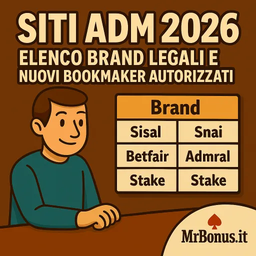 Siti ADM 2026 elenco brand legali e nuovi bookmaker autorizzati